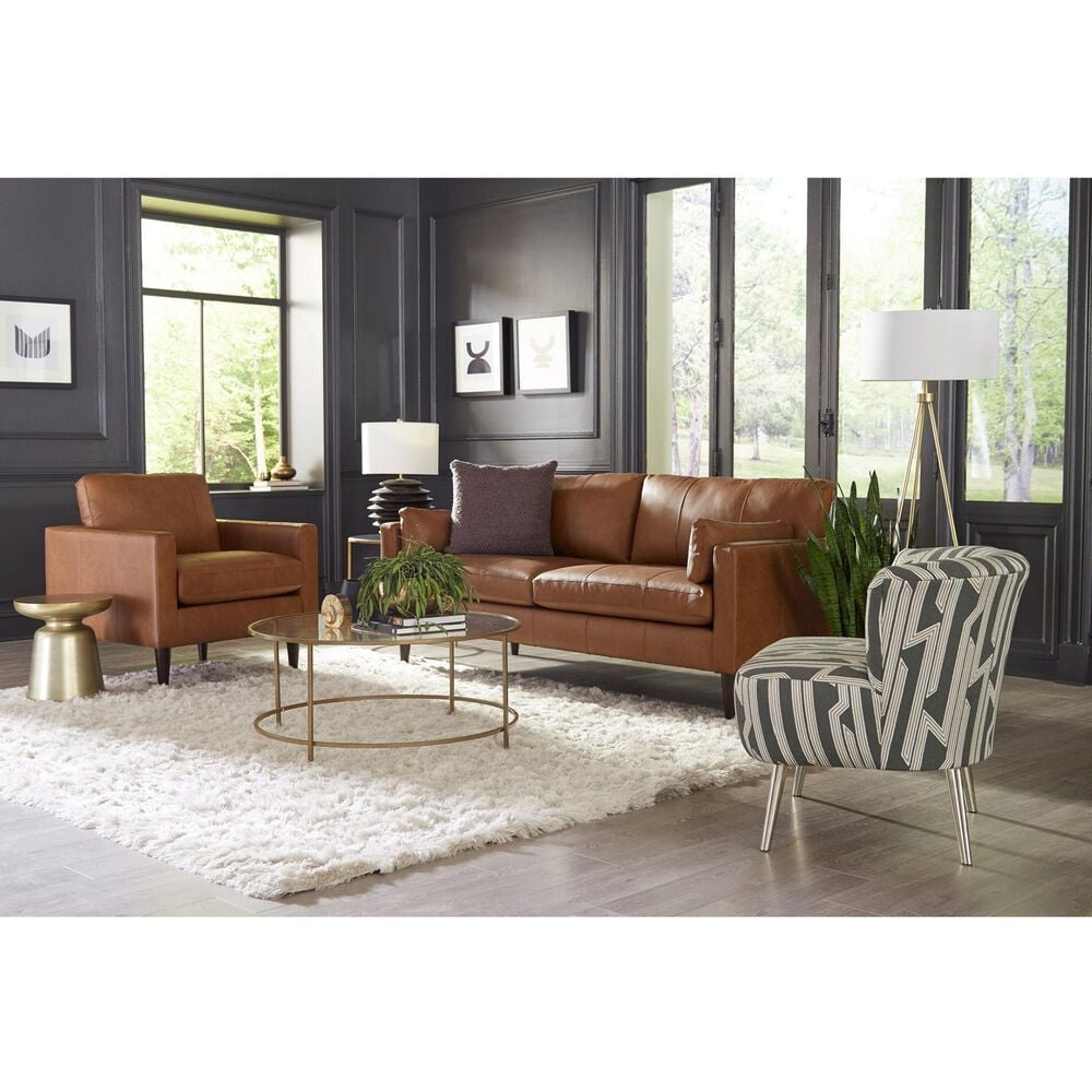 Best Home Furnishings Trafton Sofa in Brosmer Rust and Espresso Finish Nebraska Furniture Mart