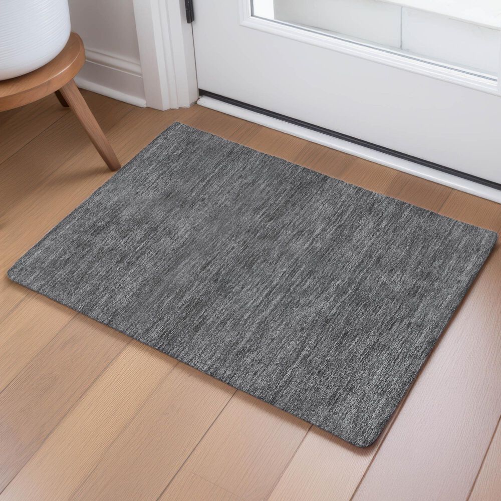 Dalyn Rug Company Soft Essentials Solid Graphite 1'8" x 2'6" Area Rug, , large