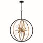 Vaxcel International Co. Ltd. Estelle 6-Light Pendant in Natural Brass and Matte Black, , large
