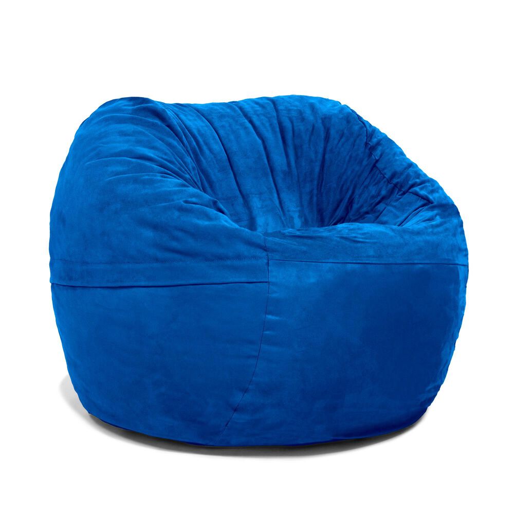 Jaxx 3" Round Bean Bag with Removable Cover in Blueberry, , large