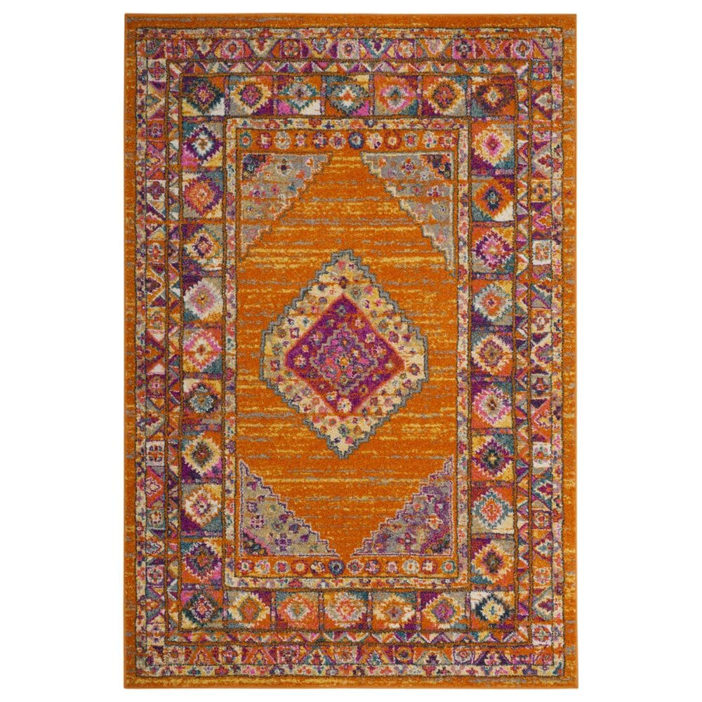 Safavieh Madison MAD133D 5"1" x 7"6" Orange and Fuchsia Area Rug, , large