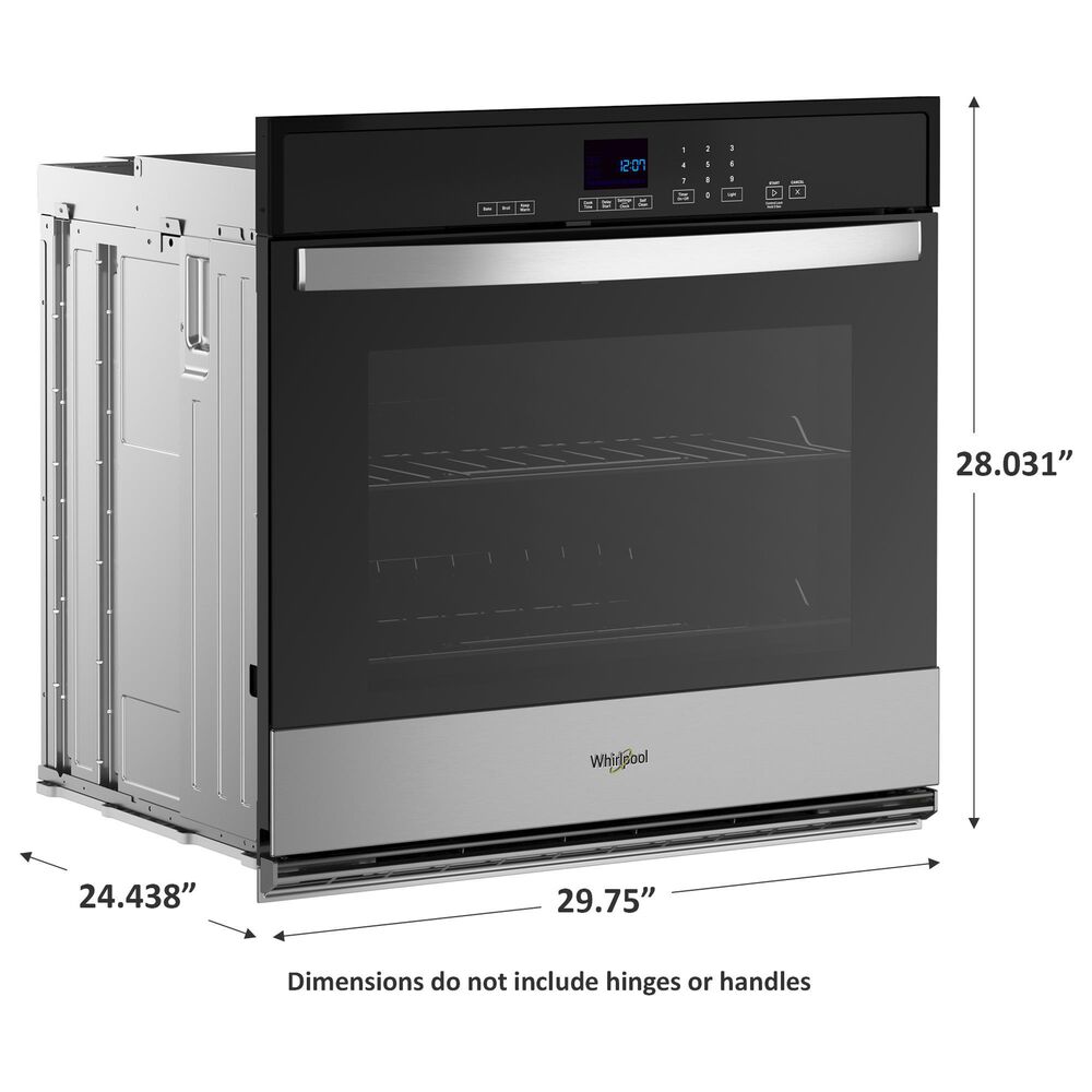 Whirlpool 30&quot; Single Self-Cleaning Wall Oven in Stainless Steel, , large