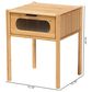 Baxton Studio Naresh 1-Drawer End Table in Natural Brown, , large