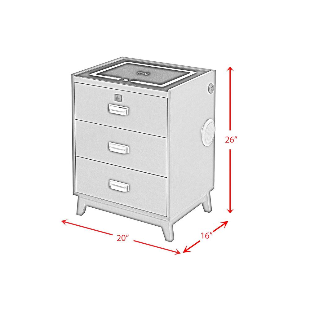 Mayberry Hill Rio 3-Drawer Nightstand in Blue, , large