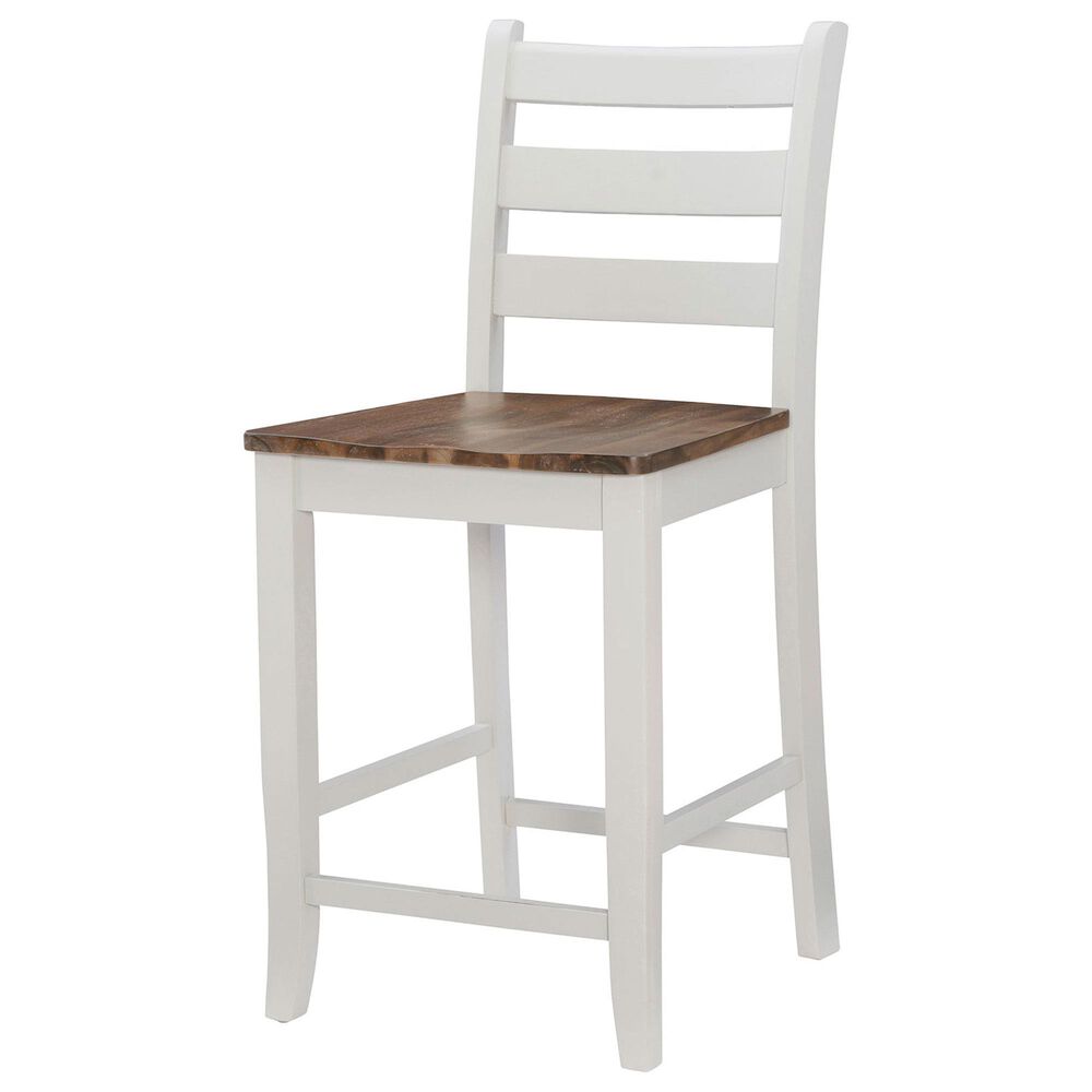 Linon Home Decor Colm Counter Stool in Light Grey and Warm Brown, , large