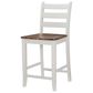 Linon Home Decor Colm Counter Stool in Light Grey and Warm Brown, , large