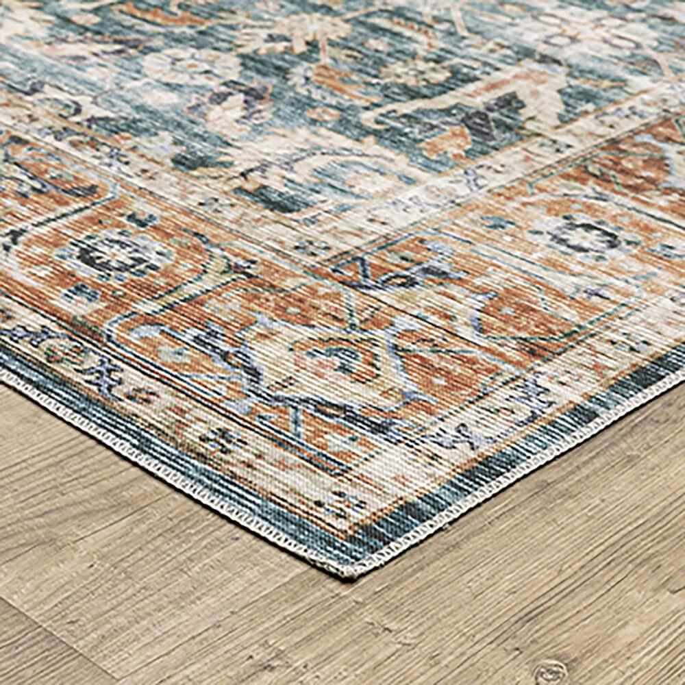 Oriental Weavers Charleston Distressed CHA06 2&#39; x 8&#39; Blue Runner, , large