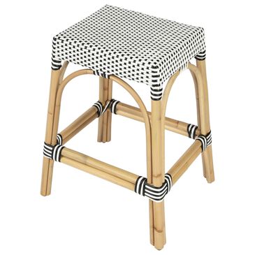 Butler Robias Counter Stool in White and Black, , large