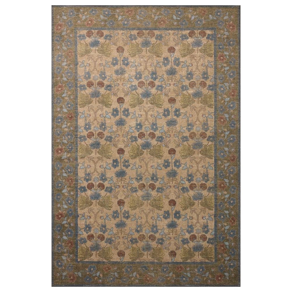 Rifle Paper Co. x Loloi Edinburgh Tan and Olive 2"3" x 3"9" Area Rug, , large