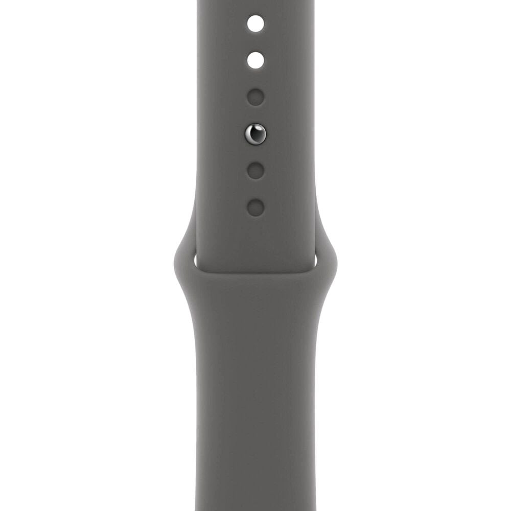 Apple Watch Series 11 (GPS+Cellular) 46mm Titanium Case with Stone Gray Sport Band - M/L in Natural and 2-Year AppleCare+, , large