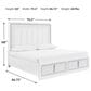 Ashley Chalanna King Upholstered Storage Bed  in White, , large