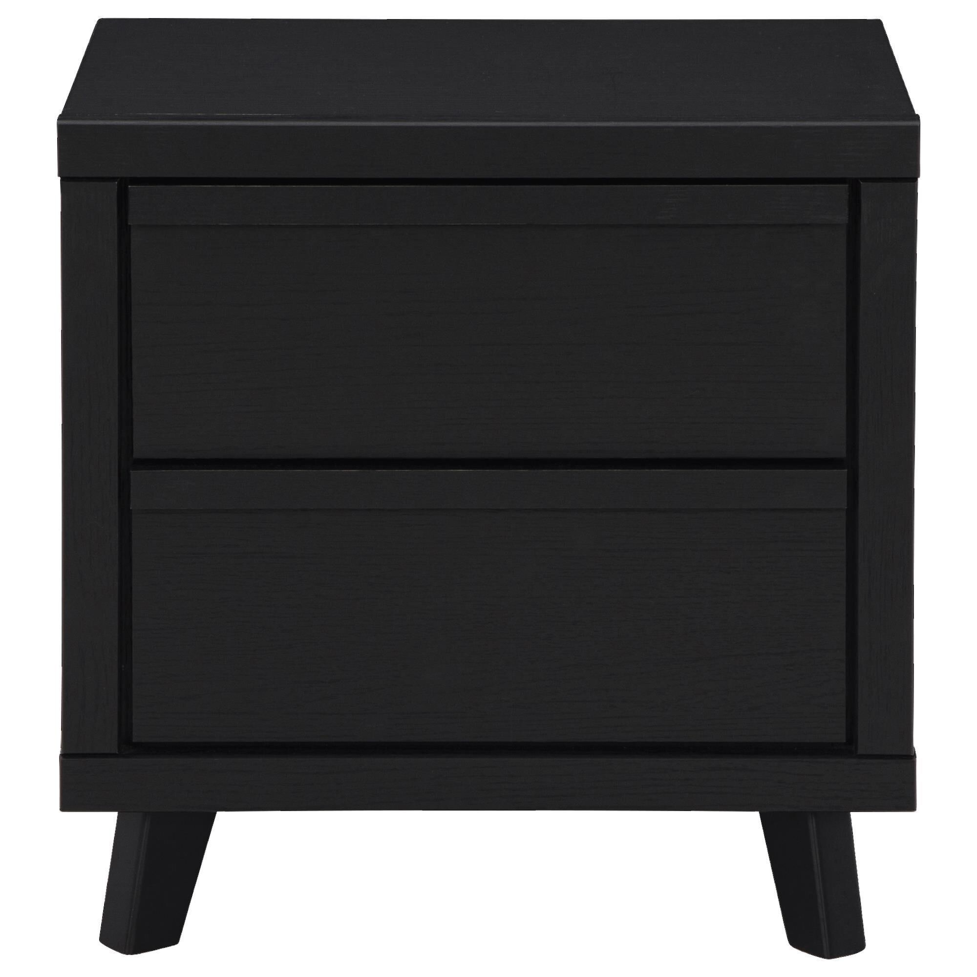 Ashley Danziar King Bed and Two Nightstands in Matte Black