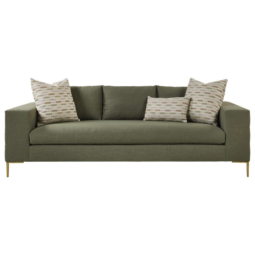 Century Furniture Roma Stationary Full Back Sofa in Green, , large