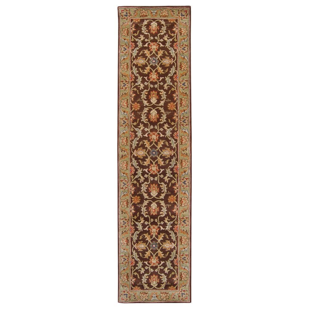 Surya Caesar 3" x 12" Dark Brown, Beige, Rust, Navy, Mustard and Light Olive Runner, , large