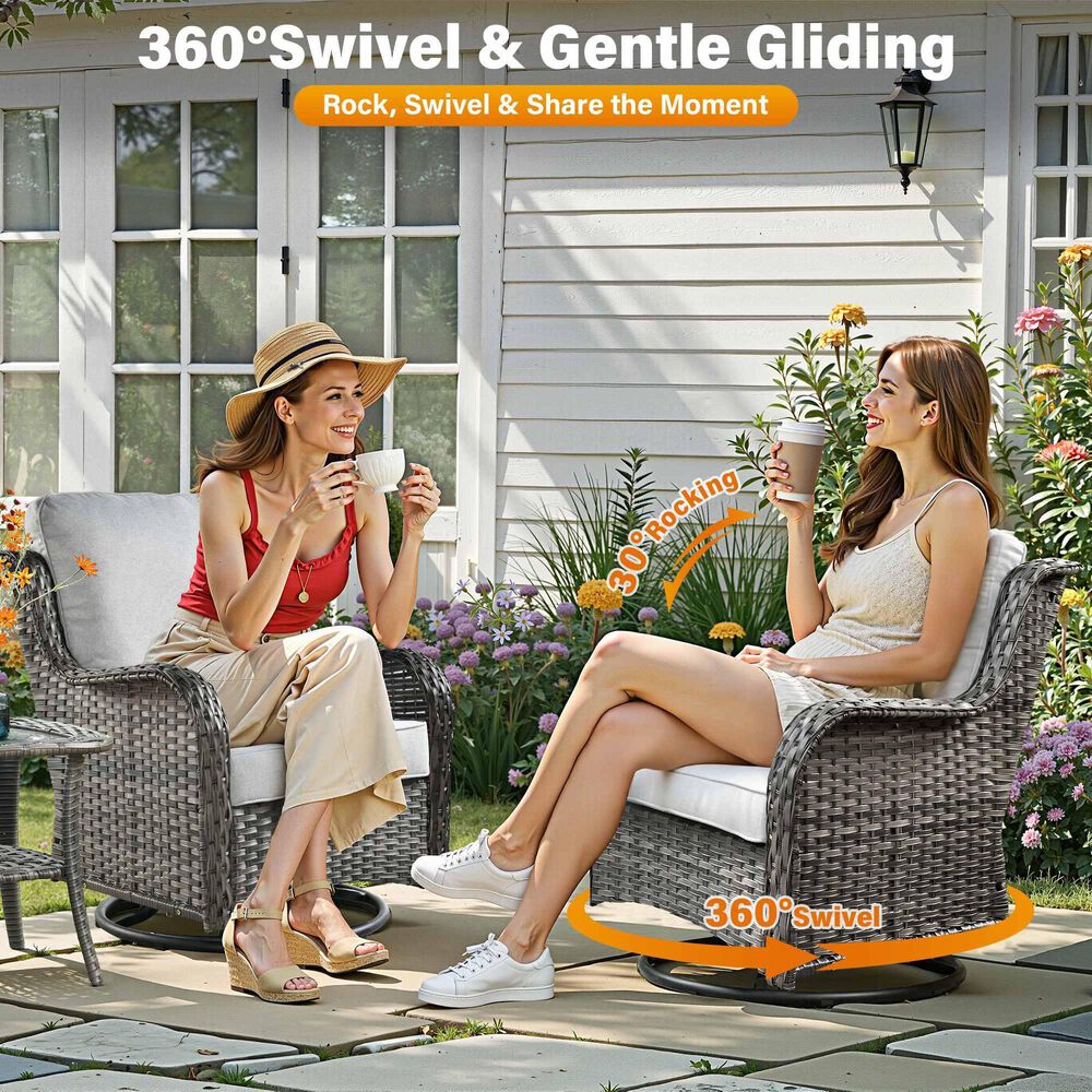 HOMLUX 7-Piece Patio Set in Grey, , large
