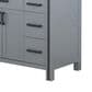 Lexora Home Ziva 48" Single Bathroom Vanity in Dark Grey with 2 cm White Quartz Top and Rectangular Sink, , large