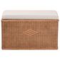Baxton Studio Eamon Storage Bench with Brown Rattan in Cream, , large