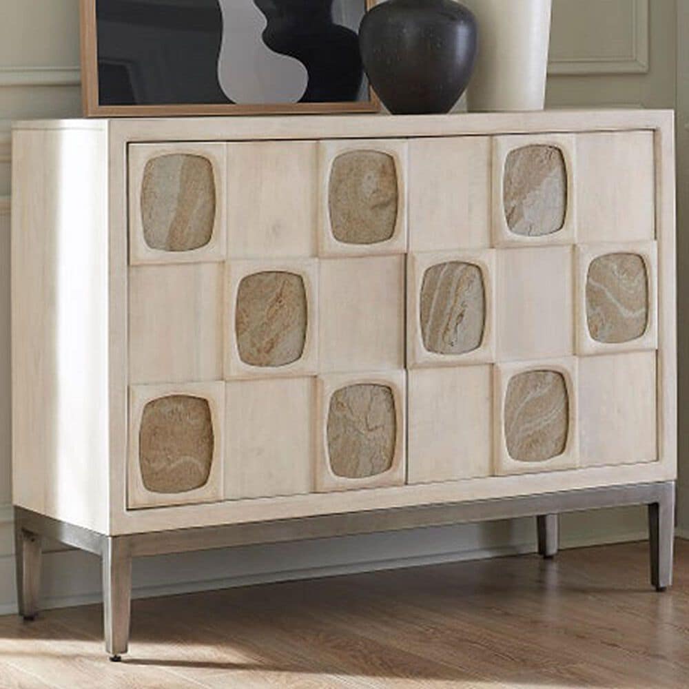 Chapel Hill Bar and Game Room 2-Door Contemporary Bar Cabinet in Stone, , large