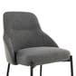Lumisource York Side Chair with Dark Grey Upholstered in Black (Set of 2), , large