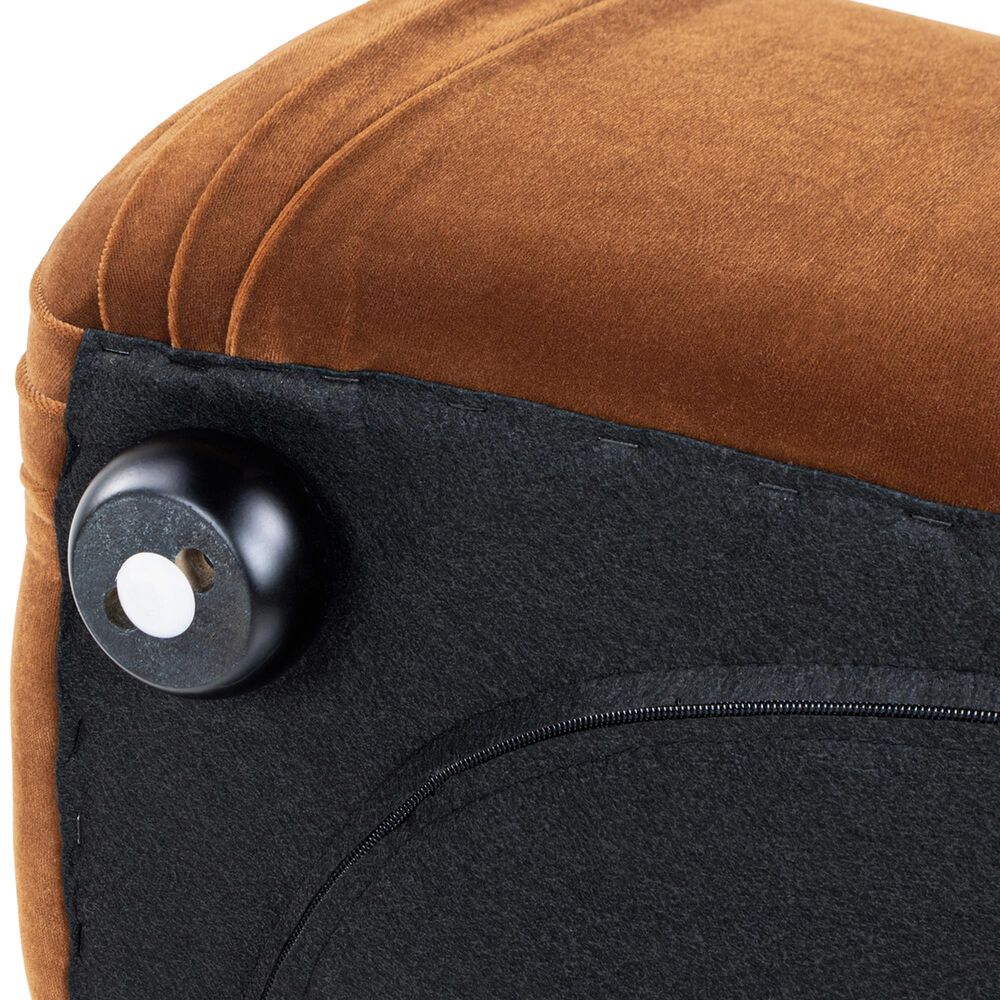 Jennifer Taylor Home Marcel Cocktail Ottoman in Burnt Orange, , large