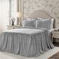 Triangle Home Fashions Ticking Stripe 3-Piece King Bedspread Set in Black, , large