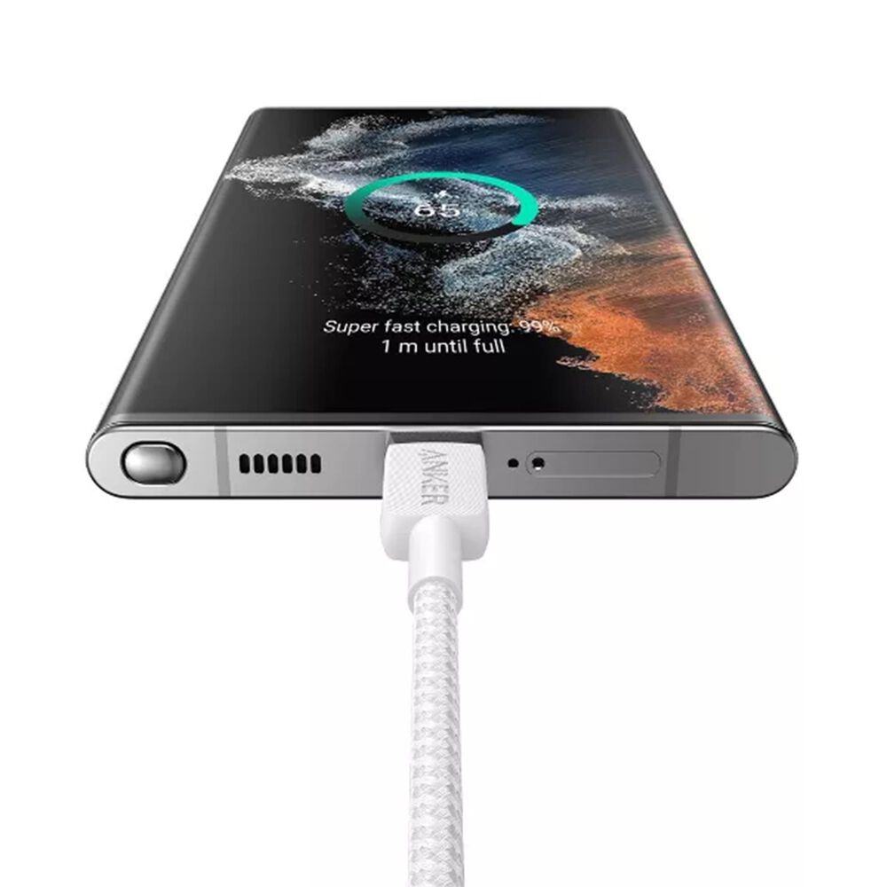 Anker 10&#39; Braided USB-C to USB-C Cable in White, , large