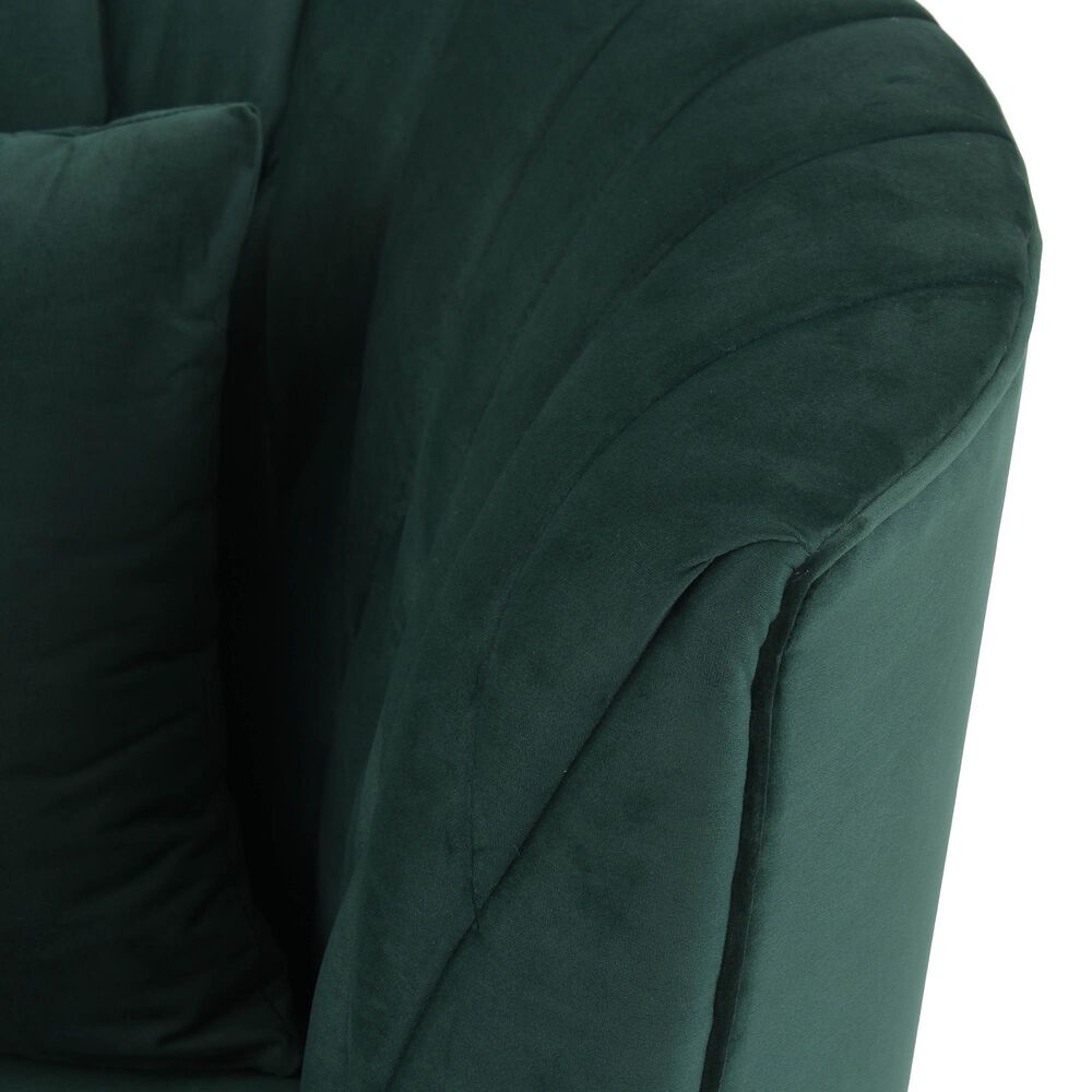 Tov Furniture Eva Velvet Sofa in Forest Green, , large
