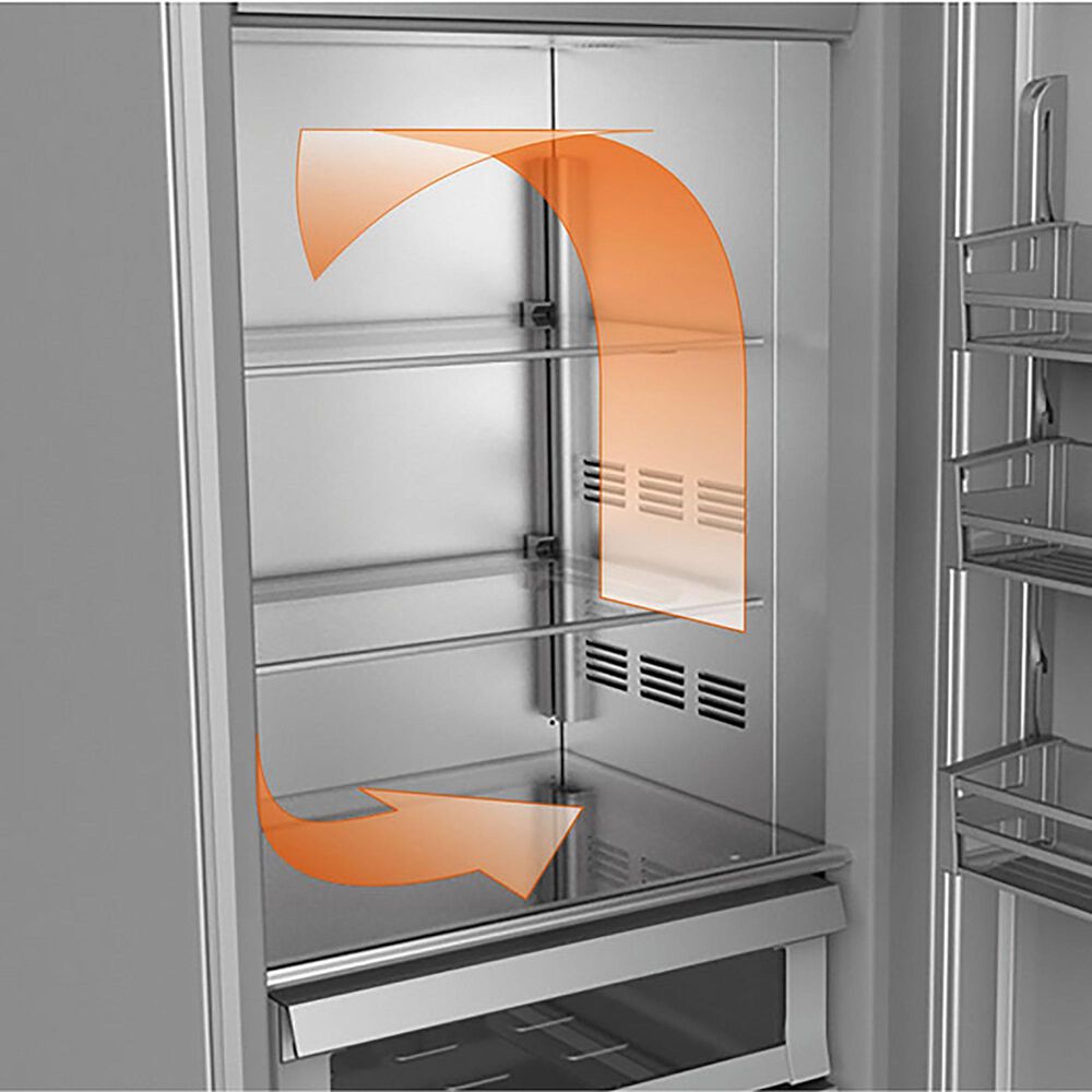 Hestan 13.03 Cu. Ft. Built-In Column Refrigerator with EvenFlow Air Circulating Technology in Steeletto, , large