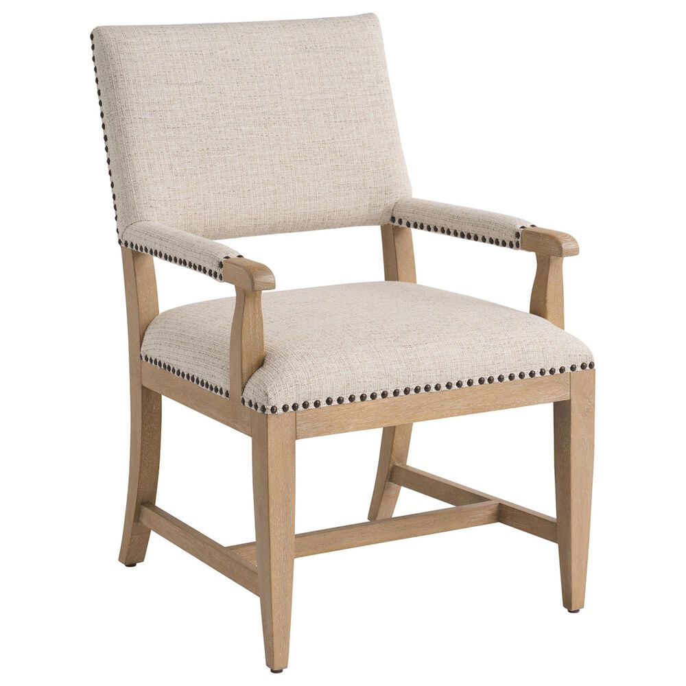 Lexington Home Brands Montecito Colburn Arm Chair with Seabridge Cushion in Light Chestnut and Ivory, , large