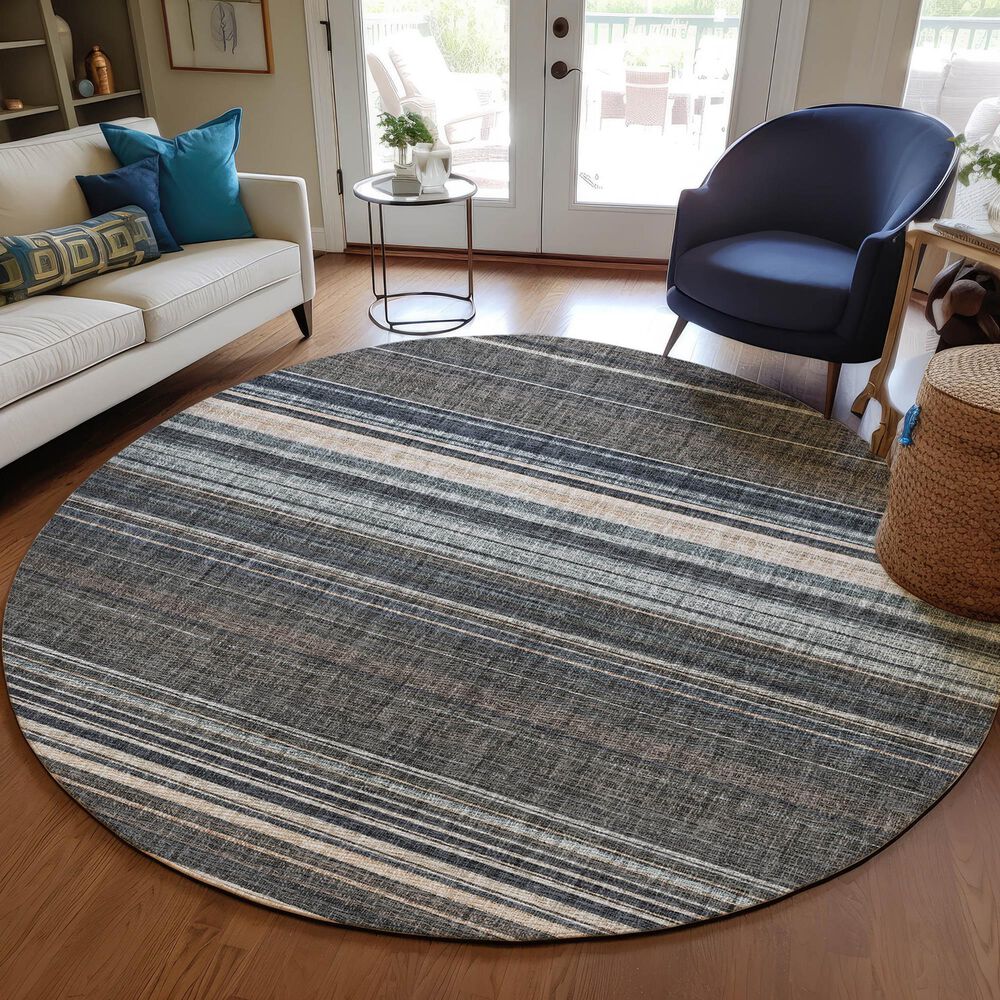 Dalyn Rug Company Portico PO2 Chocolate 8&#39; Round Area Rug, , large