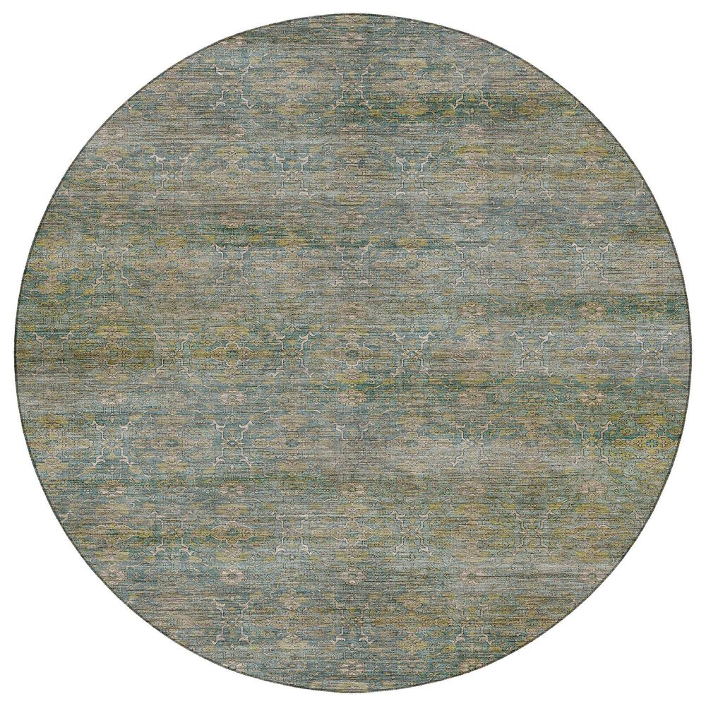 Dalyn Rug Company Aristo AR5 Teal 8" Round Area Rug, , large
