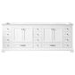 Lexora Home Dukes 84" Double Bathroom Vanity in White with 2 cm White Quartz Top and Rectangular Sinks, , large