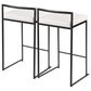Lumisource Fuji Stackable Counter Stool with White Faux Leather Cushion in Black (Set of 2), , large