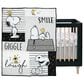 Lambs and Ivy Classic Snoopy 3-Piece Baby Crib Bedding Set in White, Black and Gray, , large