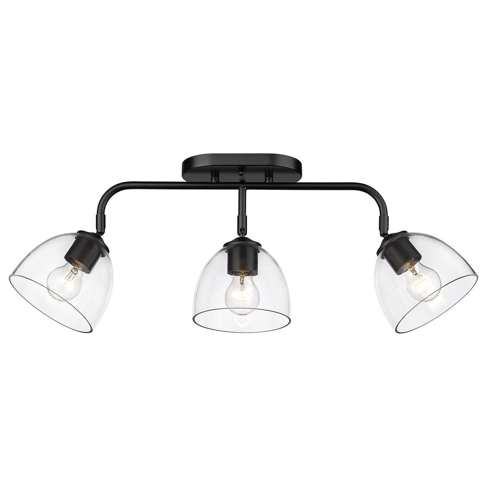 Golden Lighting Roxie 3-Light Semi-Flush in Matte Black, , large