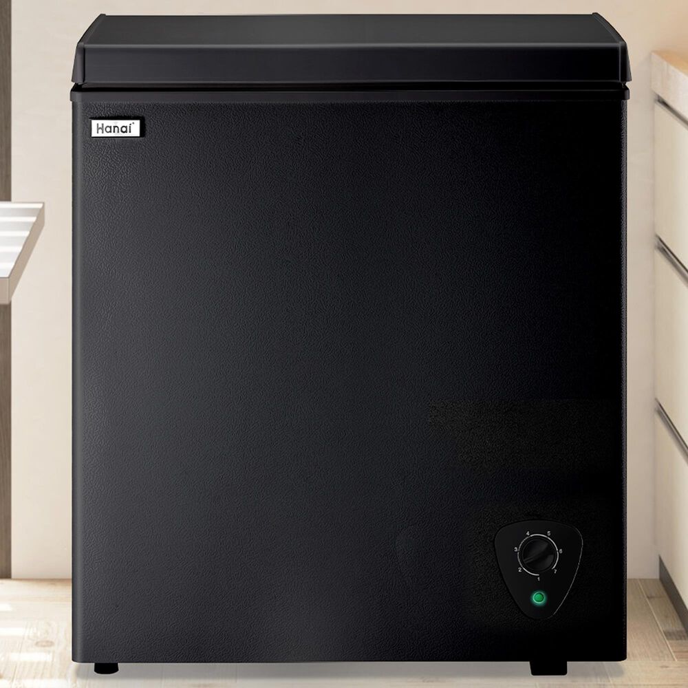 HOMLUX 5 Cu. Ft. Chest Freezer with Adjustable Thermostat in Black, , large