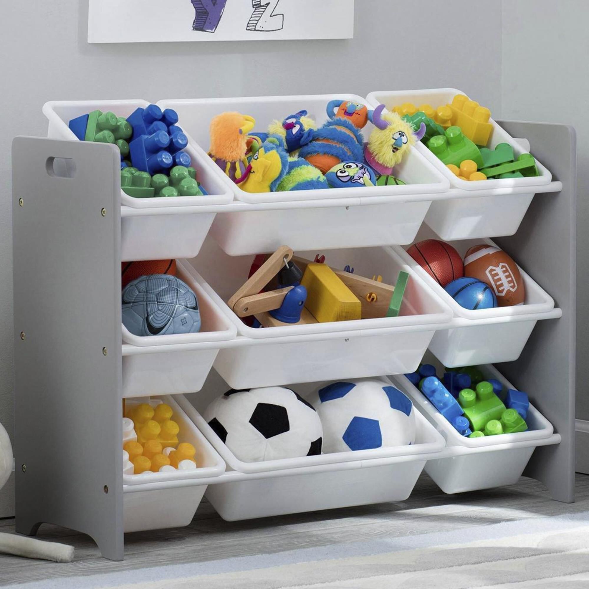 Delta Children Mysize 9 Bin Organizer in Gray