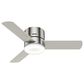 Hunter Minimus Low Profile 44" Ceiling Fan with LED Light in Brushed Nickel, , large