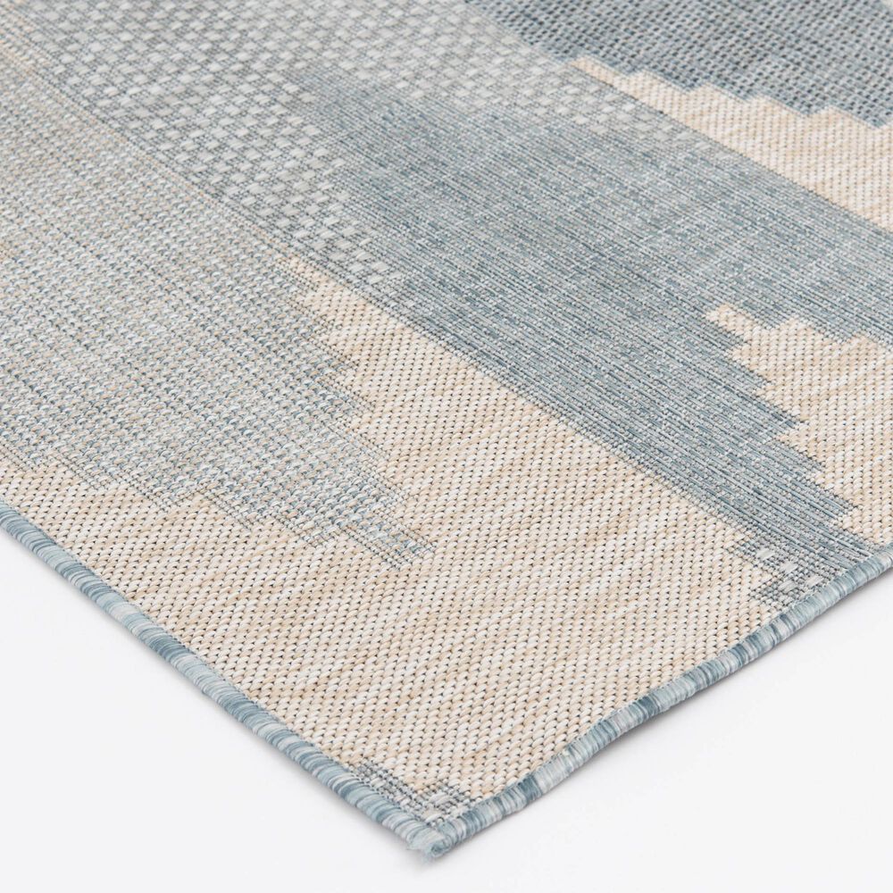 Central Oriental Melbourne Thistle 5&#39; x 7&#39; Lead and Tidepool Area Rug, , large