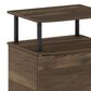 HOMLUX End Table with Open Shelf in Columbia Walnut and Black, , large