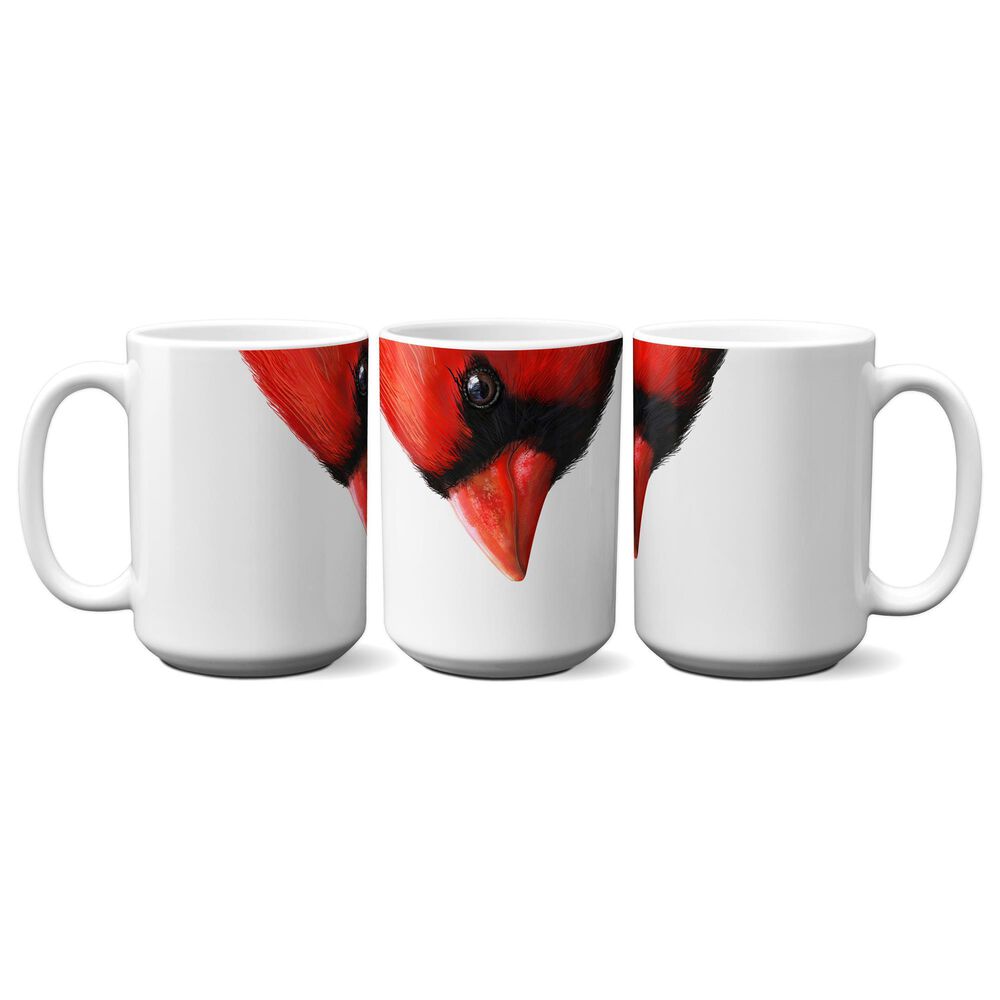 American Brand Studio 15 Oz Cardinal Snout Mug in White, , large