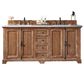 James Martin Vanities Providence 72" Double Bathroom Vanity in Driftwood with 3 cm Arctic Fall Solid Surface Top and Rectangular Sinks, , large
