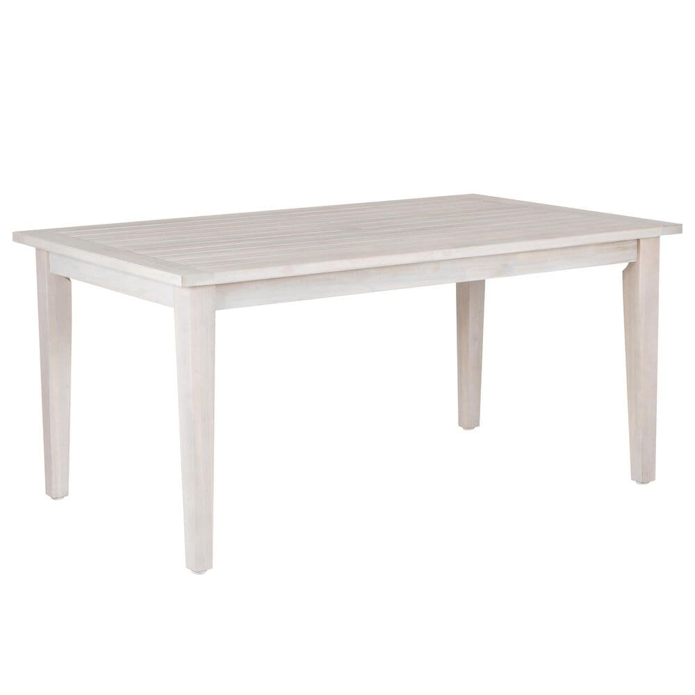 Linon Home Decor Teagon 64" Outdoor Dining Table in White, , large