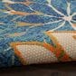 Nourison Aloha 5"3" Round Blue and Green Indoor/Outdoor Area Rug, , large