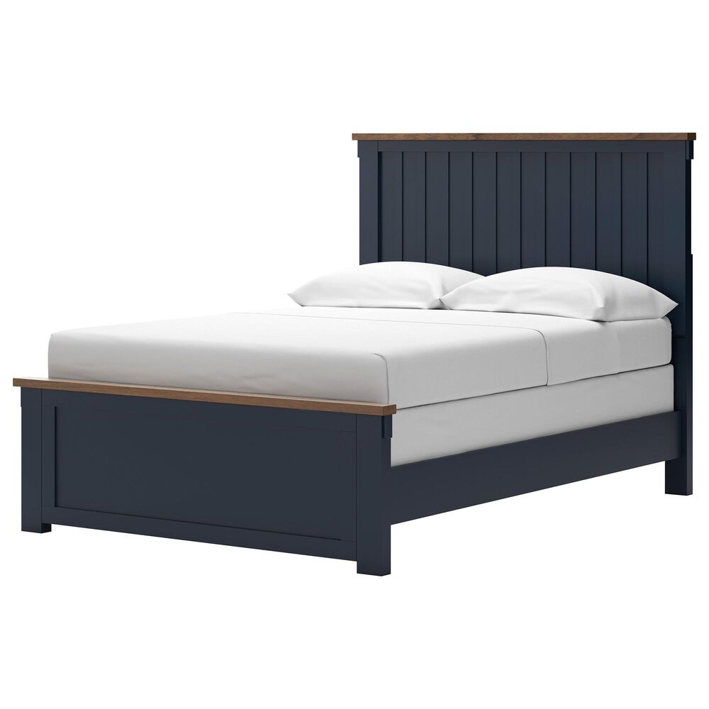 Ashley Landocken Full Panel Bed in Brown and Blue, , large
