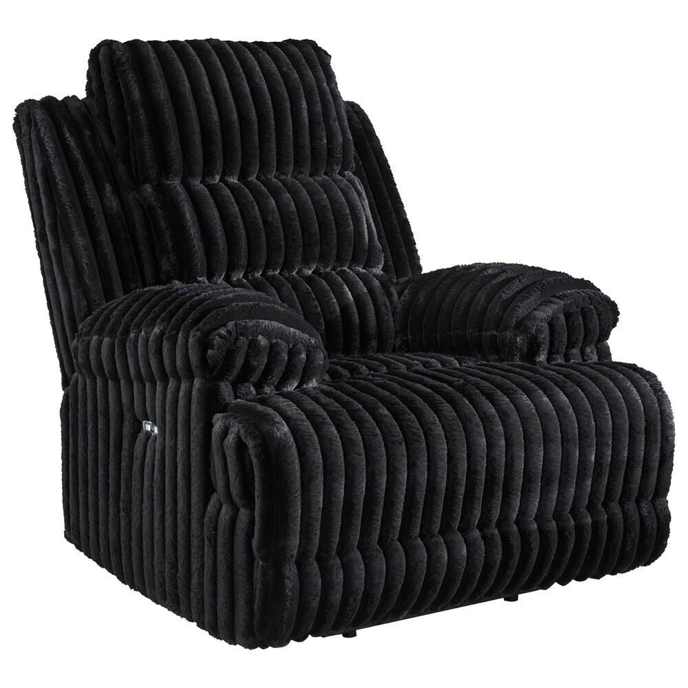 Ashley Rhines Falls Zero Wall Power Recliner in Onyx, , large