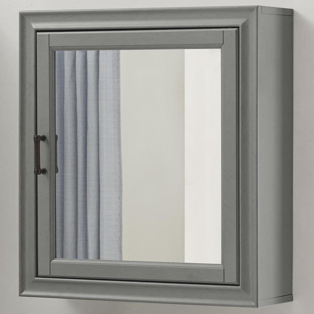 Crosley Furniture Tara Bath Mirror Cabinet in Grey, , large