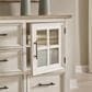 Ashley Shaybrock 5-Drawer Dresser and Mirror in Antique White and Brown, , large