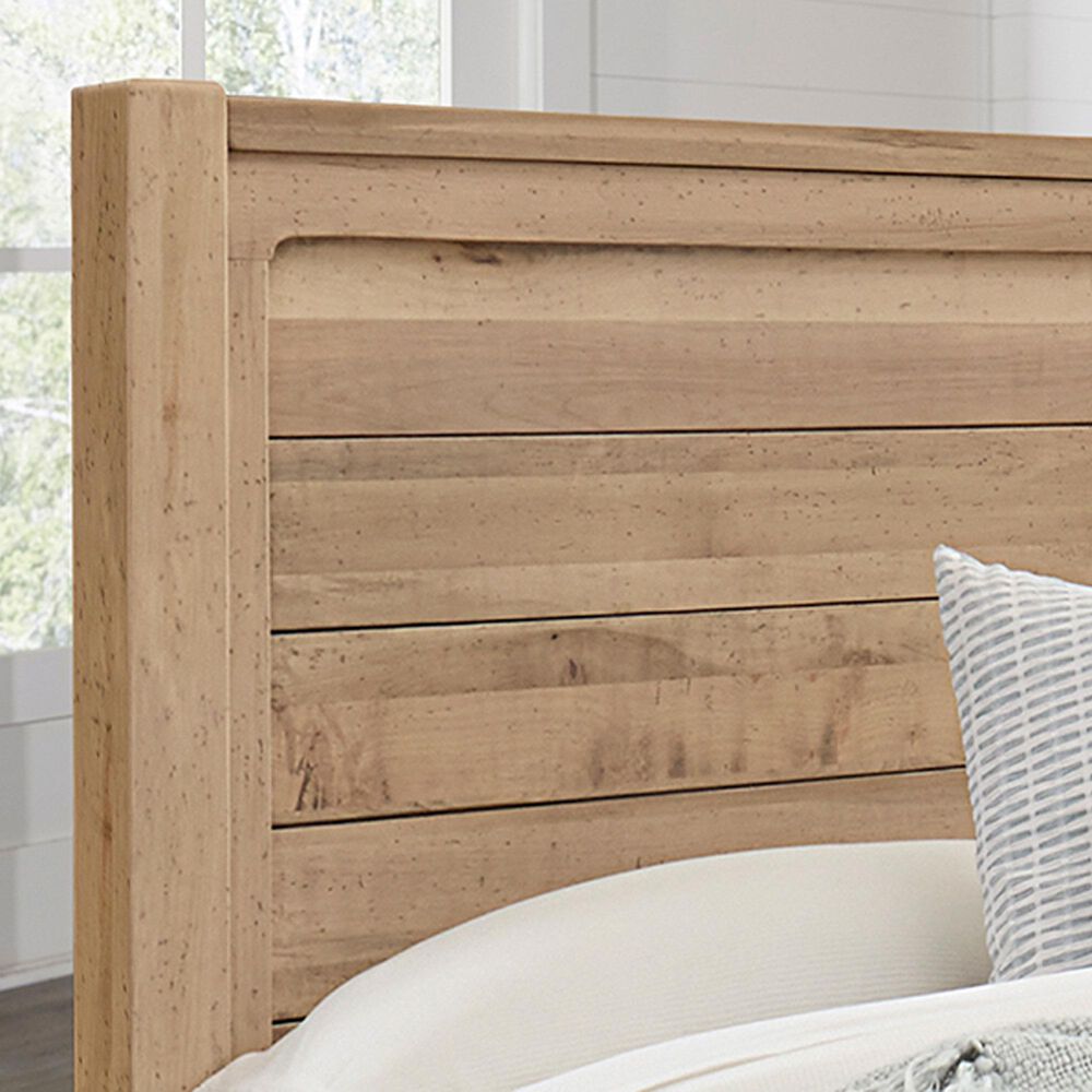 Viceray Collections Cool Rustic 4-Piece King Plank Bedroom Set with Storage in Clear Maple, , large