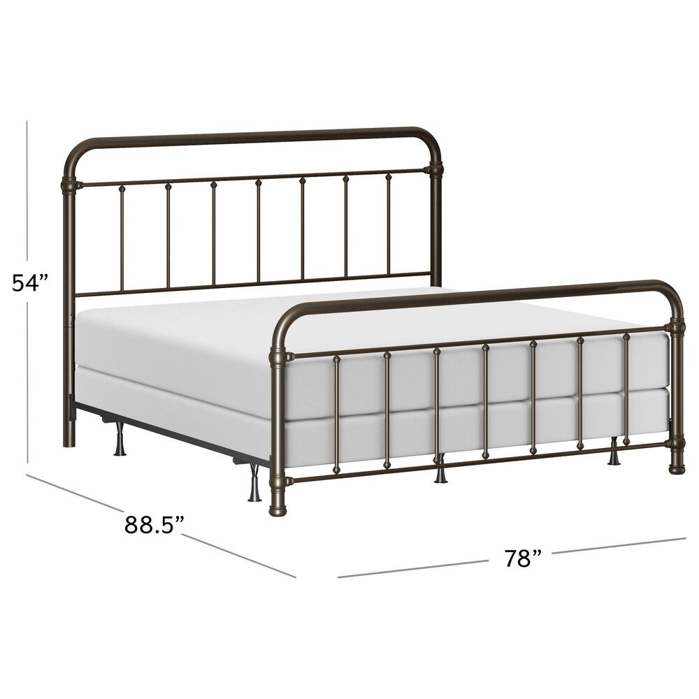 Richlands Furniture Kirkland King Slat Metal Bed in Dark Bronze, , large